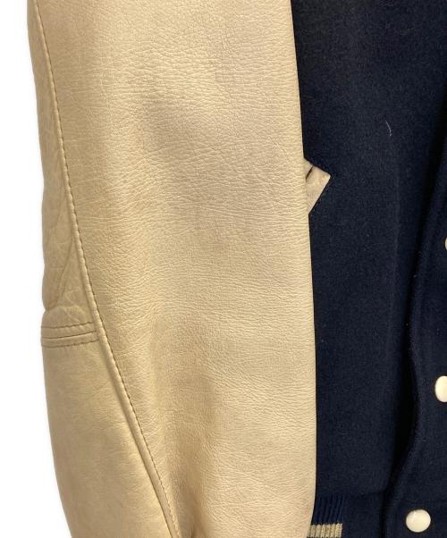 VAN（ヴァン）VAN (ヴァン) 袖レザー切替スタジャン ネイビー サイズ:Mの古着・服飾アイテム