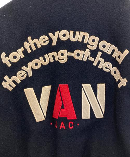 VAN（ヴァン）VAN (ヴァン) 袖レザー切替スタジャン ネイビー サイズ:Mの古着・服飾アイテム