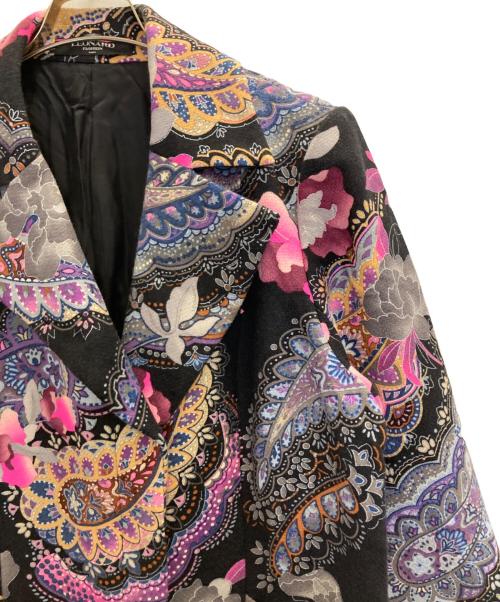 LEONARD（レオナール）LEONARD (レオナール) 花柄カシミヤウールコート ブラック サイズ:13ARの古着・服飾アイテム