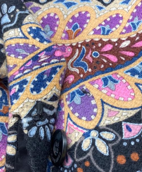 LEONARD（レオナール）LEONARD (レオナール) 花柄カシミヤウールコート ブラック サイズ:13ARの古着・服飾アイテム