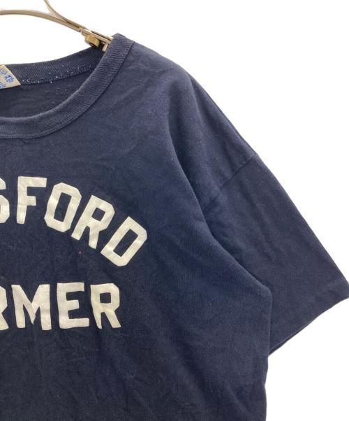 Champion（チャンピオン）Champion (チャンピオン) 80s フロッキープリントTee ネイビー サイズ:XLの古着・服飾アイテム