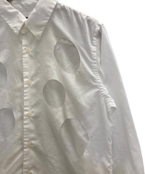 BLACK COMME des GARCONS（ブラックコムデギャルソン）BLACK COMME des GARCONS (ブラックコムデギャルソン) ホールデザインシャツ ホワイト サイズ:Sの古着・服飾アイテム