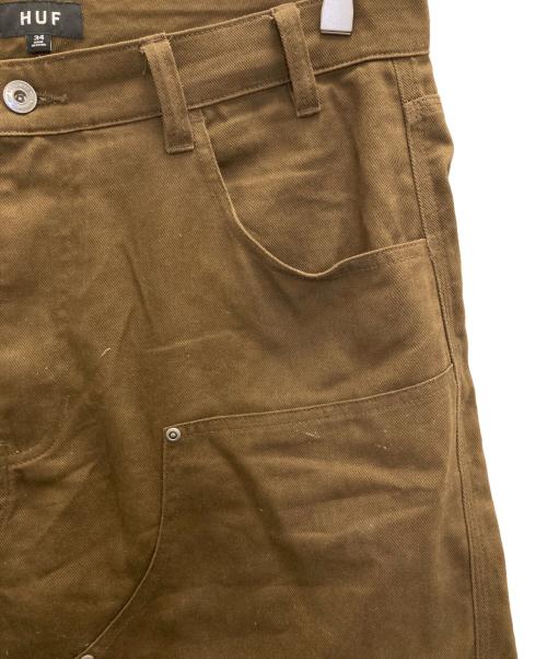HUF（ハフ）HUF (ハフ) CLASSIC H DOUBLE KNEE WORK SHORT ブラウン サイズ:34の古着・服飾アイテム