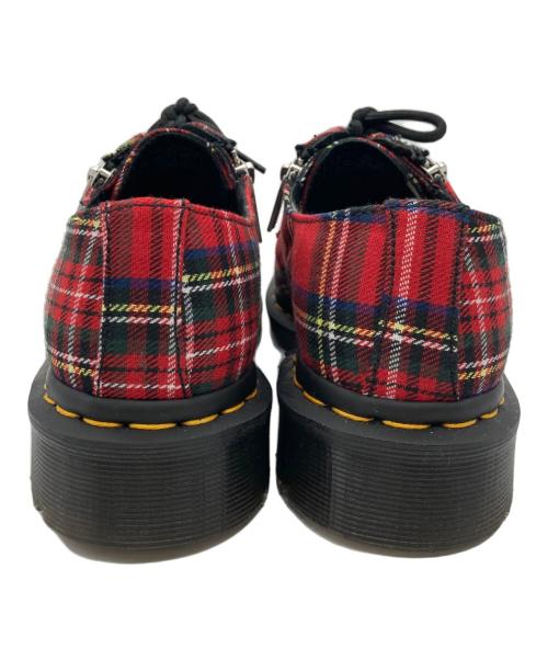 Dr.Martens（ドクターマーチン）Dr.Martens (ドクターマーチン) 3ホールタータンチェックZIPシューズ レッド サイズ:24cmの古着・服飾アイテム