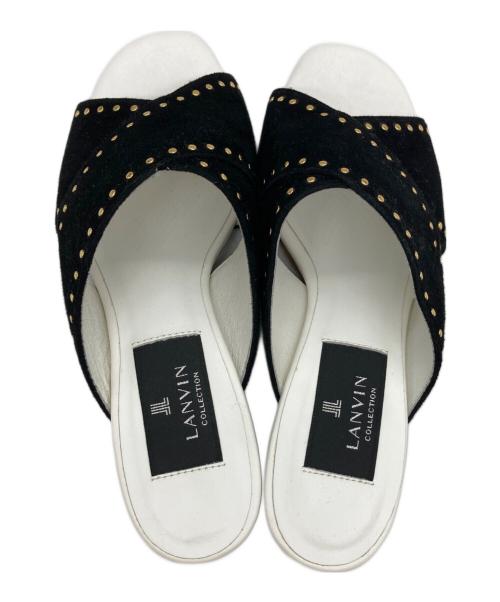 LANVIN COLLECTION（ランバンコレクション）LANVIN COLLECTION (ランバンコレクション) スタッズミュールサンダル ブラック サイズ:Sの古着・服飾アイテム