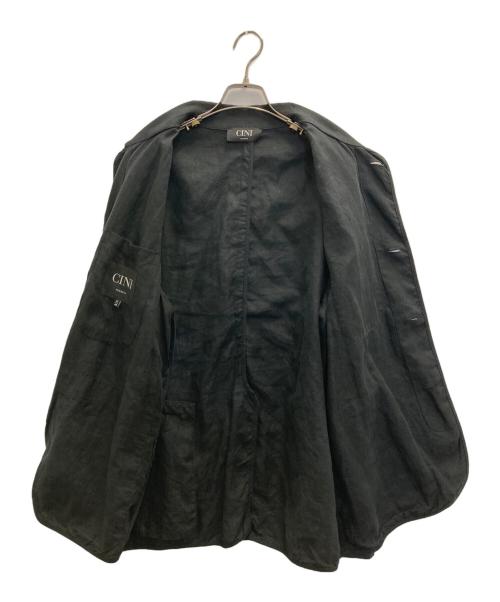 CINI VENEZIA（チニー ベネチア）CINI Venezia (チニー ベネチア) SHIPS (シップス) リネンシャツ ブラック サイズ:48の古着・服飾アイテム