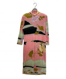 LEONARD（レオナール）の古着「シルク花柄ワンピース」｜ピンク