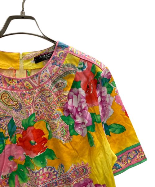 LEONARD（レオナール）LEONARD (レオナール) 花柄ブラウス イエロー サイズ:Ⅼの古着・服飾アイテム