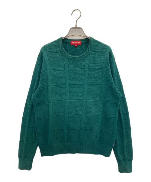 SUPREME（シュプリーム）Supreme (シュプリーム) Jacqard sweater グリーン サイズ:Sの古着・服飾アイテム