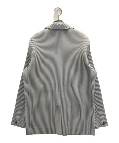 PLEATS PLEASE（プリーツプリーズ）PLEATS PLEASE (プリーツプリーズ) プリーツテーラードジャケット グレー サイズ:3の古着・服飾アイテム