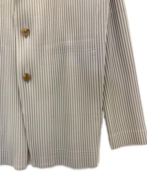 PLEATS PLEASE（プリーツプリーズ）PLEATS PLEASE (プリーツプリーズ) プリーツテーラードジャケット グレー サイズ:3の古着・服飾アイテム