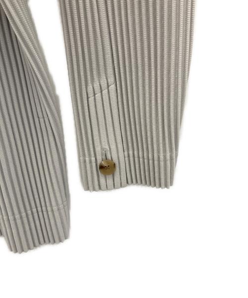 PLEATS PLEASE（プリーツプリーズ）PLEATS PLEASE (プリーツプリーズ) プリーツテーラードジャケット グレー サイズ:3の古着・服飾アイテム