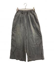 JOURNAL STANDARD relume（ジャーナルスタンダード レリューム）の古着「C/R デニムワイドギャザー」｜グレー