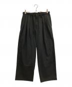 MARKAWAREマーカウェア）の古着「TRIPLE PLEATED EASY TROUSERS」｜ブラック