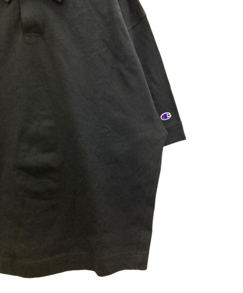 N.HOOLYWOOD（エヌ ハリウッド）N.HOOLYWOOD (エヌ ハリウッド) Champion (チャンピオン) ショートスリーブポロシャツ ブラック サイズ:S 未使用品の古着・服飾アイテム