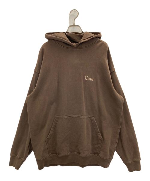 Dime（ダイム）Dime (ダイム) Classic Small Logo Hoodie ブラウン サイズ:XLの古着・服飾アイテム