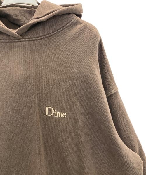 Dime（ダイム）Dime (ダイム) Classic Small Logo Hoodie ブラウン サイズ:XLの古着・服飾アイテム