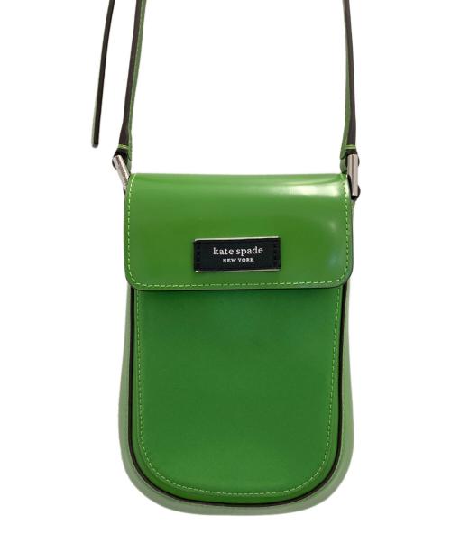 Kate Spade（ケイトスペード）Kate Spade (ケイトスペード) サム アイコン スマホショルダー グリーンの古着・服飾アイテム