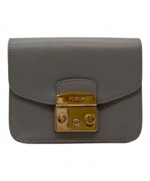 FURLA（フルラ）の古着「メトロポリスチェーンショルダーバッグ」｜グレー