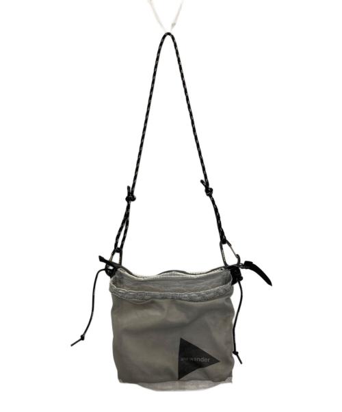 and wander（アンドワンダー）and wander (アンドワンダー) UL sacoche with Dyneema R グレーの古着・服飾アイテム