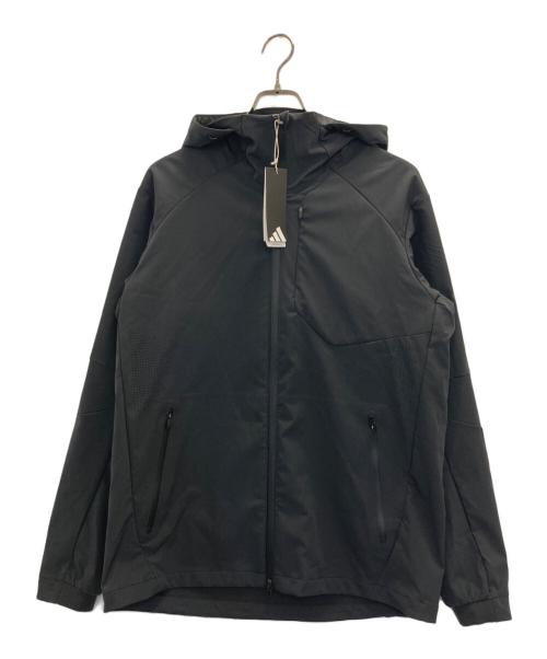 adidas（アディダス）adidas (アディダス) プレミアム ストレッチ ウーブン フルジップパーカー ブラック サイズ:ＸＬの古着・服飾アイテム