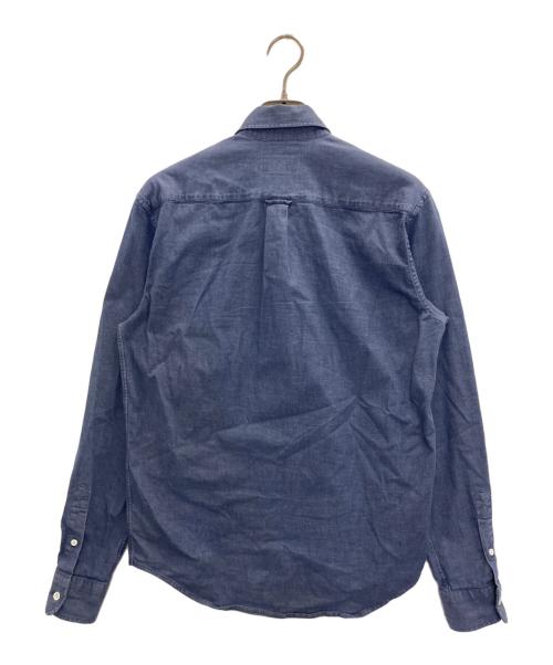 maison kitsune（メゾンキツネ）maison kitsune (メゾンキツネ) FOX HEAD EMBROIDERY CLASSIC SHIRT ネイビー サイズ:37の古着・服飾アイテム