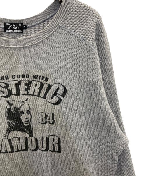Hysteric Glamour（ヒステリックグラマー）Hysteric Glamour (ヒステリックグラマー) raglan girl print T-SHIRTS グレー サイズ:Sの古着・服飾アイテム