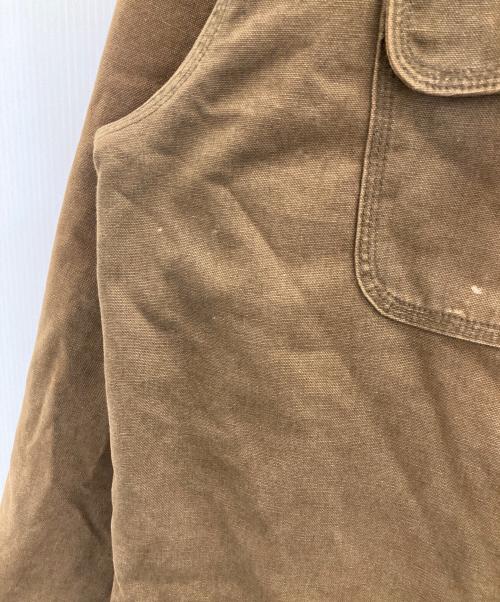 J.CREW（ジェイクルー）J.CREW (ジェイクルー) 90s レザーカラーダック地カバーオール ブラウン サイズ:Ⅼの古着・服飾アイテム