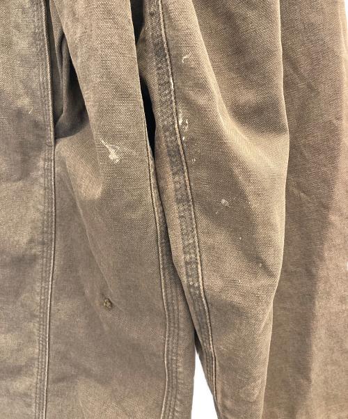 J.CREW（ジェイクルー）J.CREW (ジェイクルー) 90s レザーカラーダック地カバーオール ブラウン サイズ:Ⅼの古着・服飾アイテム