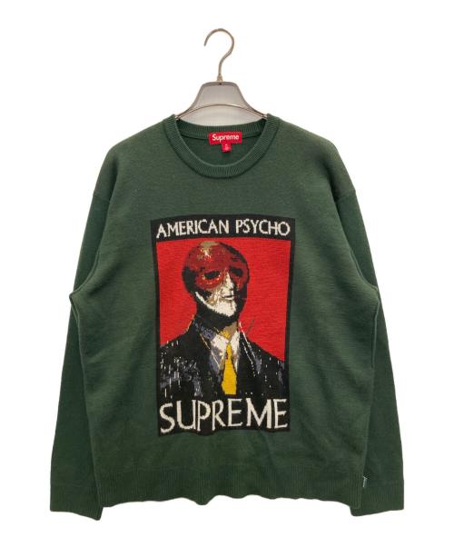 SUPREME（シュプリーム）SUPREME (シュプリーム) American Psycho Sweater グリーン サイズ:Mの古着・服飾アイテム