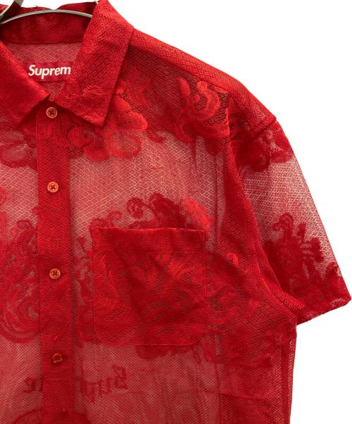SUPREME（シュプリーム）SUPREME (シュプリーム) Last Supper Lace S/S Shirt レッド サイズ:Sの古着・服飾アイテム