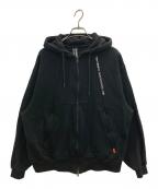TIGHTBOOTH PRODUCTIONタイトブースプロダクション）の古着「PYRAMID ZIP HOODIE」｜ブラック
