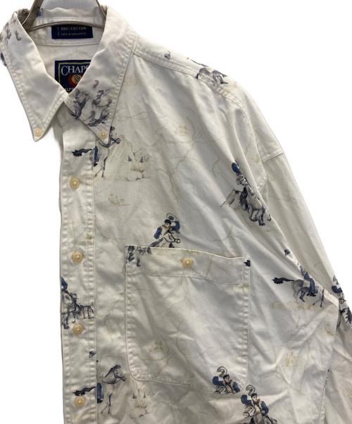 CHAPS RALPH LAUREN（チャップス ラルフローレン）CHAPS RALPH LAUREN (チャップス ラルフローレン) カウボーイ柄シャツ ホワイト サイズ:Lの古着・服飾アイテム