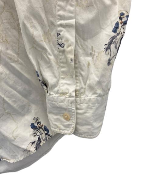 CHAPS RALPH LAUREN（チャップス ラルフローレン）CHAPS RALPH LAUREN (チャップス ラルフローレン) カウボーイ柄シャツ ホワイト サイズ:Lの古着・服飾アイテム