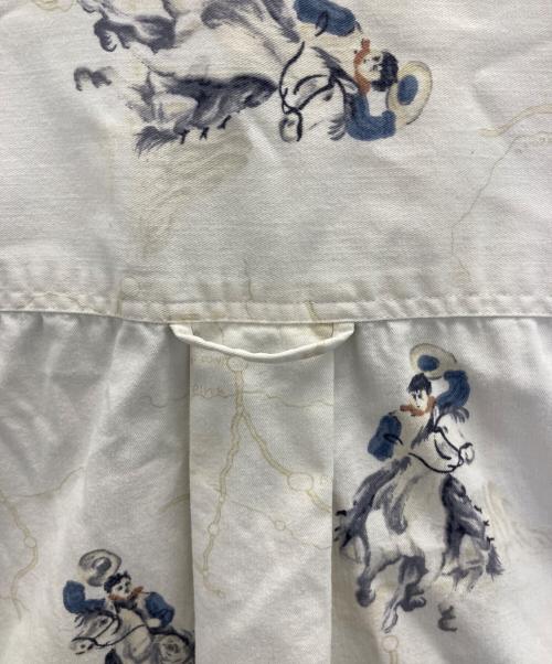 CHAPS RALPH LAUREN（チャップス ラルフローレン）CHAPS RALPH LAUREN (チャップス ラルフローレン) カウボーイ柄シャツ ホワイト サイズ:Lの古着・服飾アイテム