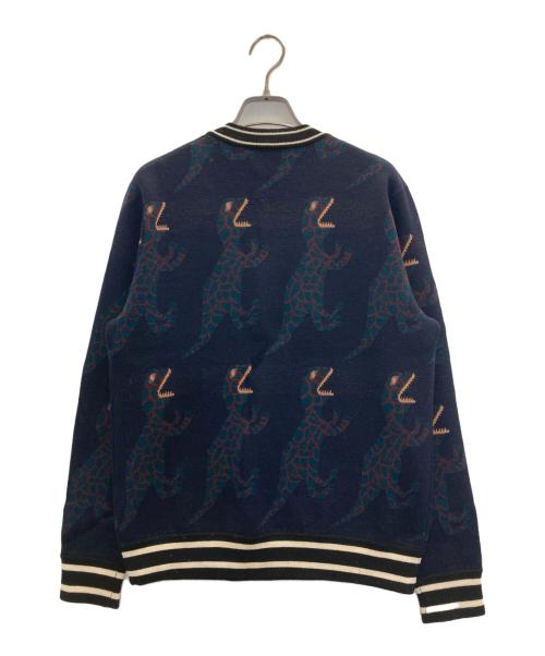 PAUL SMITH（ポールスミス）Paul Smith (ポールスミス) DINOSAUR REPEAT JACQUARD SWEATER ネイビー サイズ:Ⅿの古着・服飾アイテム