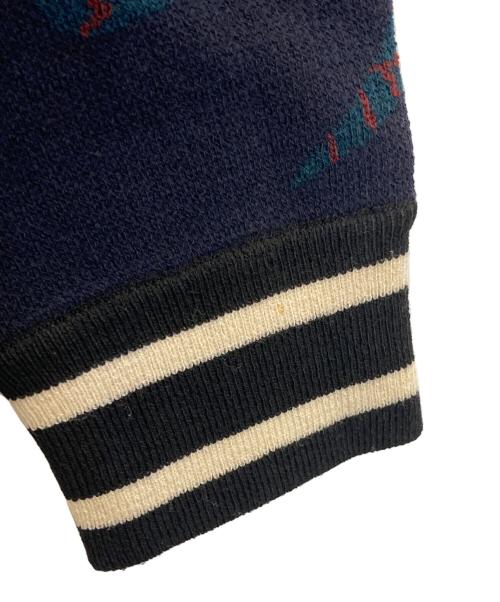 PAUL SMITH（ポールスミス）Paul Smith (ポールスミス) DINOSAUR REPEAT JACQUARD SWEATER ネイビー サイズ:Ⅿの古着・服飾アイテム