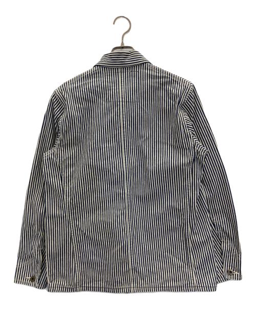 HEAD LIGHT（ヘッド ライト）HEAD LIGHT (ヘッド ライト) 11oz. EXPRESS STRIPE WW II WORK COAT ホワイト×インディゴ サイズ:36の古着・服飾アイテム