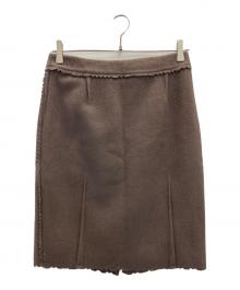 Christian Dior（クリスチャン ディオール）の古着「wool mini skirt」｜ブラウン