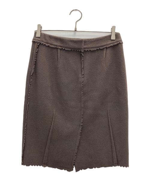 Christian Dior（クリスチャン ディオール）Christian Dior (クリスチャン ディオール) wool mini skirt ブラウン サイズ:40の古着・服飾アイテム