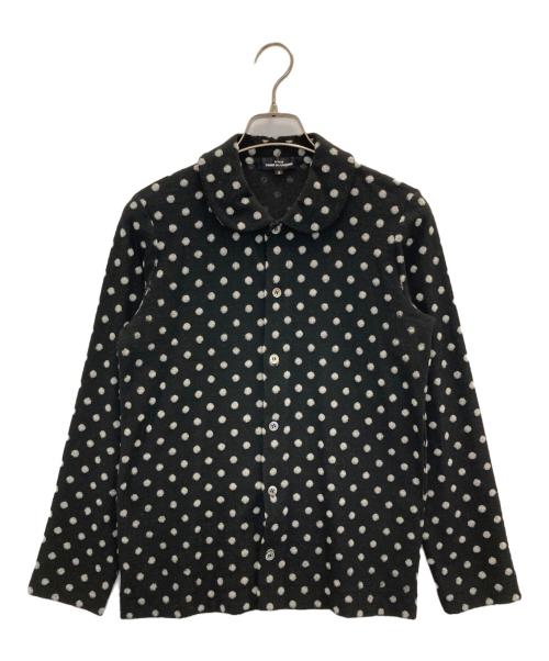 tricot COMME des GARCONS（トリココムデギャルソン）tricot COMME des GARCONS (トリココムデギャルソン) ラウンドカラーポルカドットシャツ ブラック サイズ:Sの古着・服飾アイテム