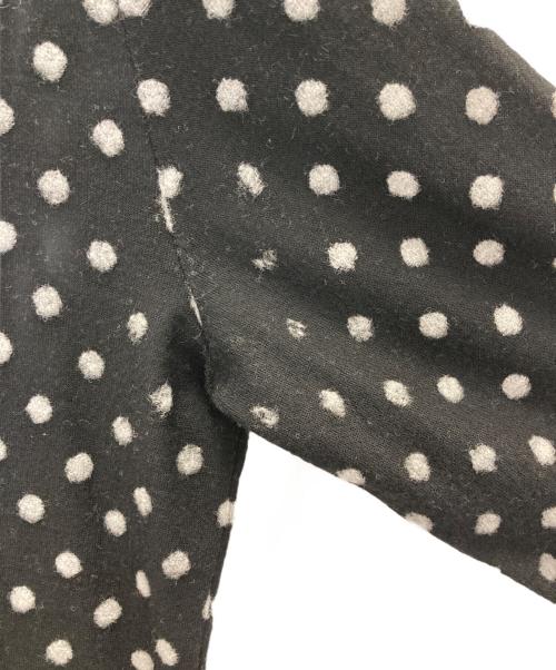tricot COMME des GARCONS（トリココムデギャルソン）tricot COMME des GARCONS (トリココムデギャルソン) ラウンドカラーポルカドットシャツ ブラック サイズ:Sの古着・服飾アイテム