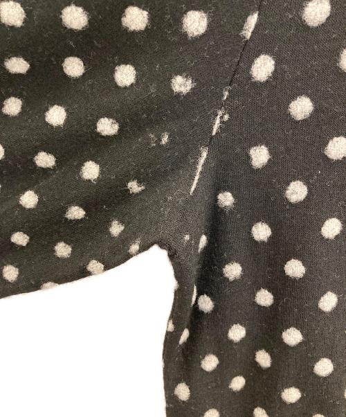 tricot COMME des GARCONS（トリココムデギャルソン）tricot COMME des GARCONS (トリココムデギャルソン) ラウンドカラーポルカドットシャツ ブラック サイズ:Sの古着・服飾アイテム