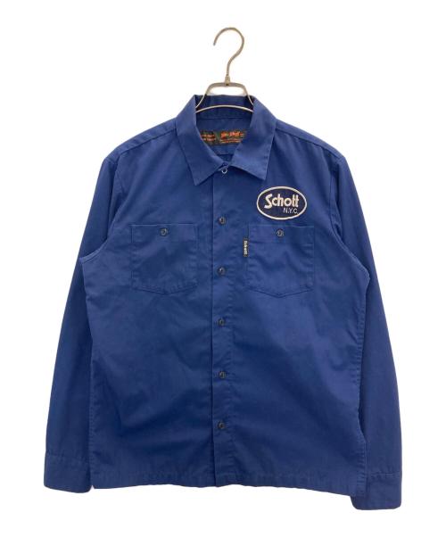Schott（ショット）Schott (ショット) ワークシャツ ブルー サイズ:Sの古着・服飾アイテム