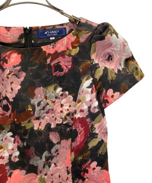 M'S GRACY（エムズグレイシー）M'S GRACY (エムズグレイシー) フラワーフレンチスリーブOP ブラック サイズ:38の古着・服飾アイテム