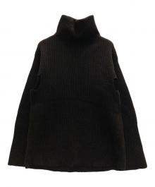 UNFIL（アンフィル）の古着「bluefaced leicester bottle neck sweater wheat」｜ブラック
