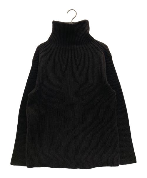 UNFIL（アンフィル）UNFIL (アンフィル) bluefaced leicester bottle neck sweater wheat ブラック サイズ:1の古着・服飾アイテム