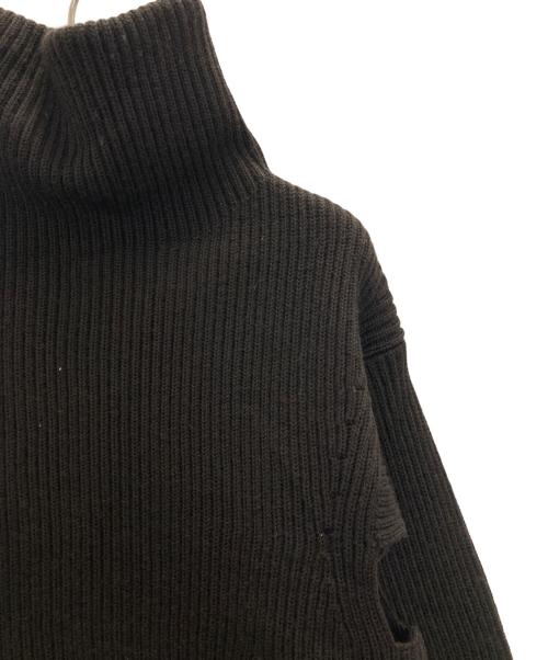 UNFIL（アンフィル）UNFIL (アンフィル) bluefaced leicester bottle neck sweater wheat ブラック サイズ:1の古着・服飾アイテム