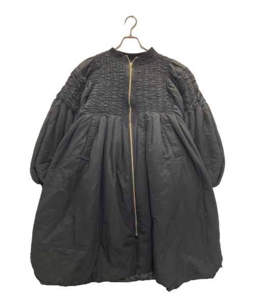 lanan（ラナン）lanan (ラナン) ボリュームスリーブキルティングワンピースブルゾン ブラック サイズ:FREEの古着・服飾アイテム