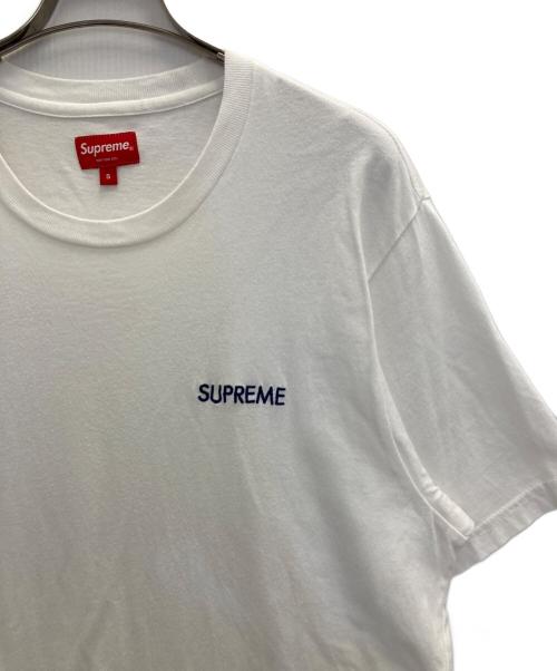 SUPREME（シュプリーム）SUPREME (シュプリーム) ロゴ刺繍Tシャツ ホワイト サイズ:Sの古着・服飾アイテム